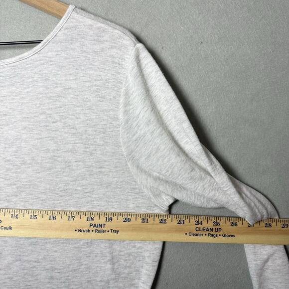 Christopher & Banks Sweater Ivory Pullover Ribbed Side Lace Detail Women’s L - Picture 10 of 12